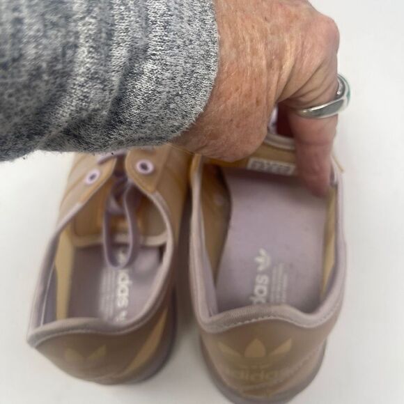 Adidas Women's Superstar Lace-up Jelly Cream & Tan Sneakers Size 7 - Picture 6 of 7